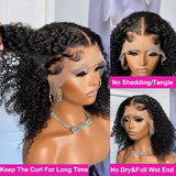 Brazilian Deep Wave Bob Wig 13x4 Lace Frontal Wig Human Hair Natural Hairline Remy Short Curly Closure Wig Preplucked Baby Hair