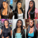 Lace Closure Wigs Human Hair 150% Density Straight Lace Front Wigs Human Hair  to Wear Glueless Wig